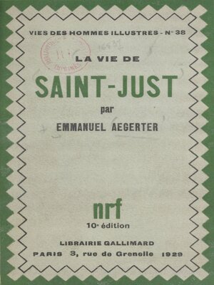 cover image of La vie de Saint-Just